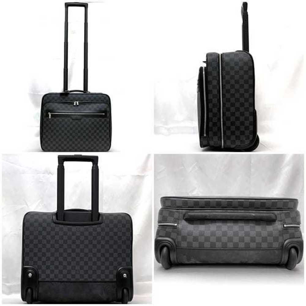 Louis Vuitton Bag Roller Suitcase Business Case Pilot Canvas Graphite Black